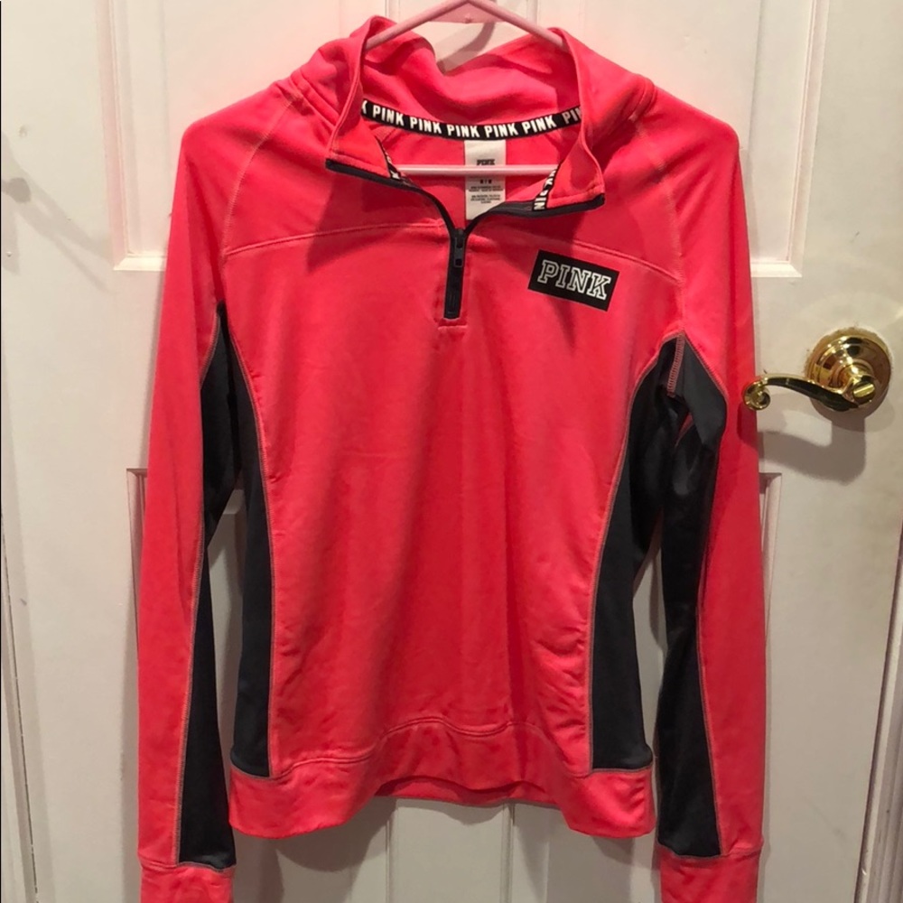 Pink Dry-fit quarter zip